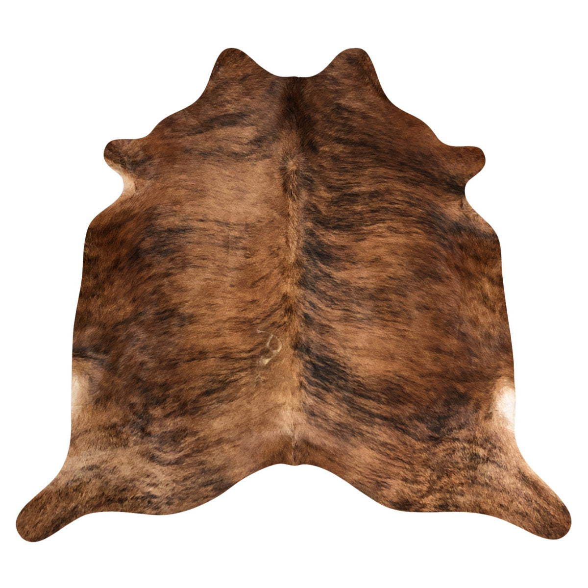 Natural Brazilian Medium Brindle Cowhide | Small